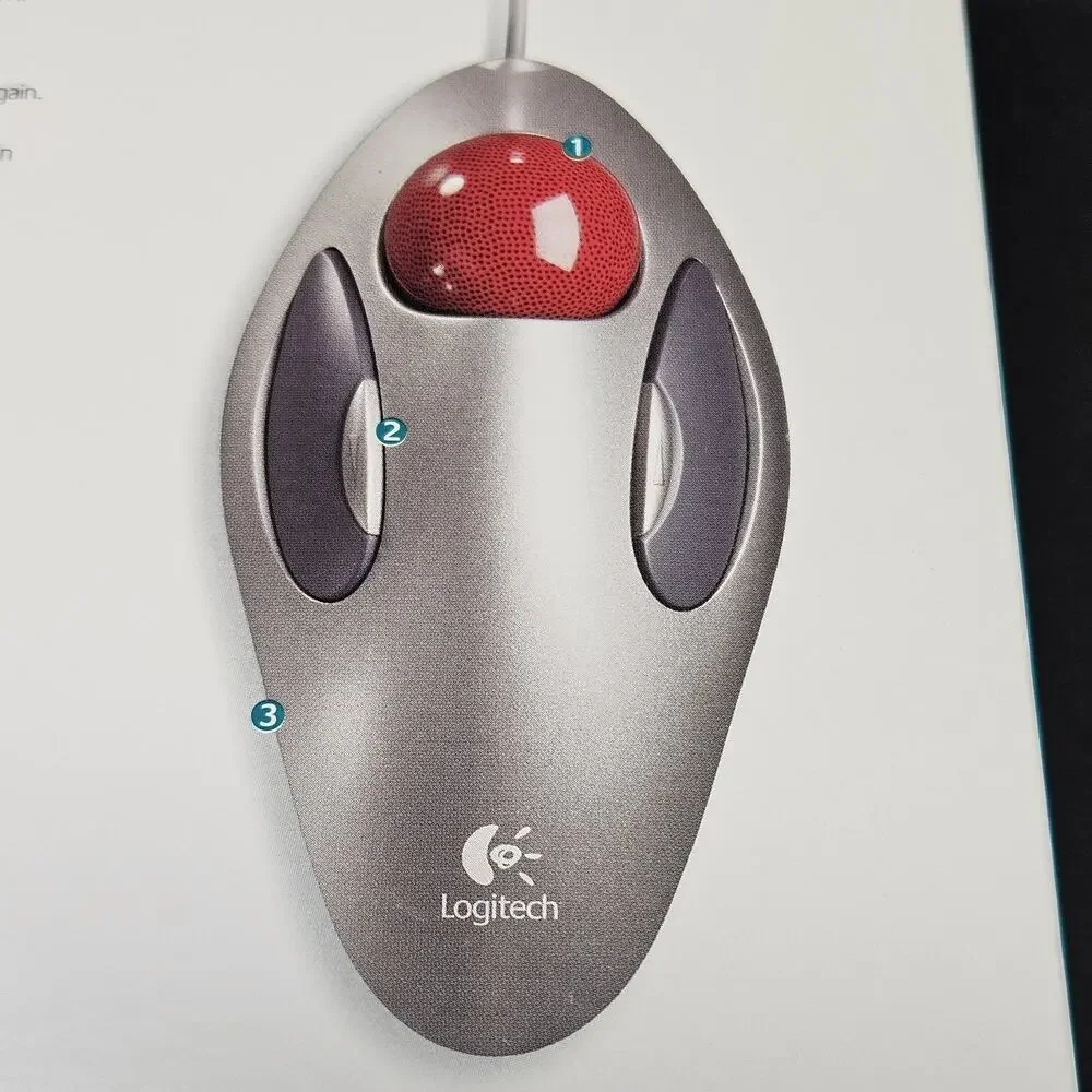 Logitech Marble Mouse Trackball Ball 904360-0403 BRAND NEW / Sealed